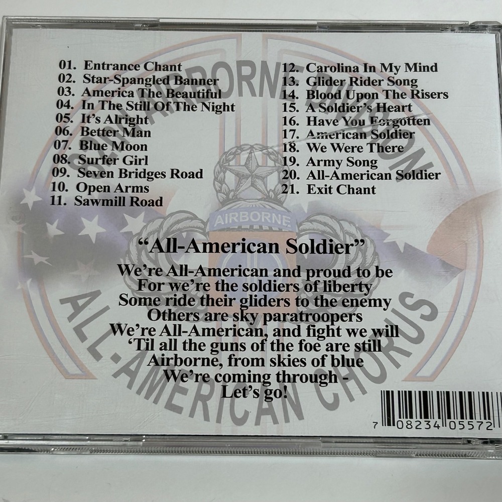 82nd Airborne Division All-American Chorus A Soldier's Heart CD 2005 US Army - Picture 5 of 9